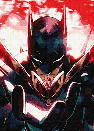 Картина по номерам с красками металлик "batman: темный рыцарь" 40х50 см