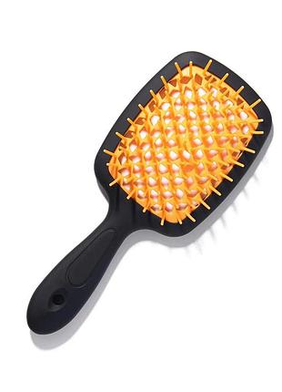 Щетка для волос hollow comb superbrush plus black-light orange с покрытием soft touch