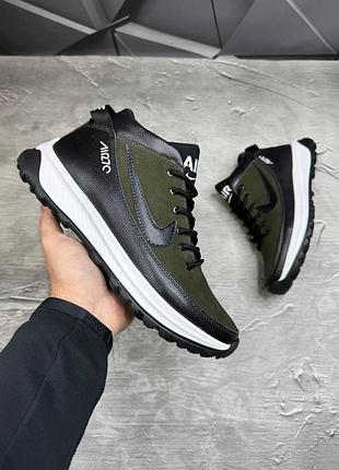 Зимові чоловічі кросівки черевики nike шкіра топ якість , ботинки мужсие 43