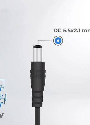 Кабель usb 5v - dc 5.5-2.1 / 5v для роутера, відеокамери 3