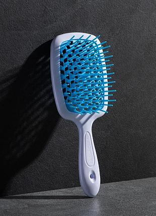 Щетка для волос hollow comb superbrush plus white-blue 2