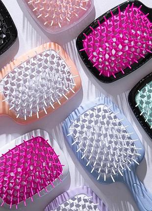 Щетка для волос hollow comb superbrush plus white-blue 3