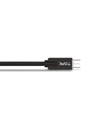 Кабель topk led light microusb 0.6m - black 2