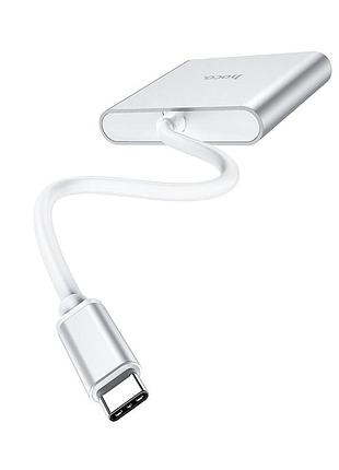 Usb-хаб hoco hb14 easy use type-c adapter (type-c to usb3.0+hdmi+pd) - silver 5