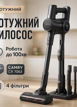 Качественный ручной пылесос для дома camry cr 7063 400вт, вертикальный пылесос с подсветкой зоны уборки dv-29