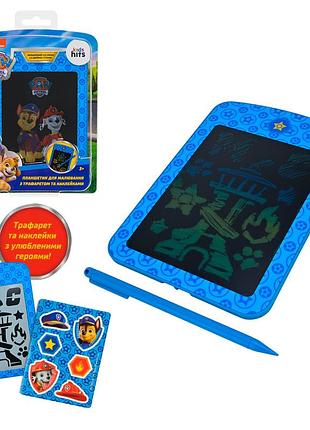 Планшет для малювання paw patrol lcd екран 6,5'', трафарет, наліпки блістер