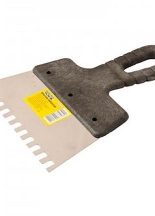 Шпатель зубчастий 150*6*6мм master tool 19-6615, 30672