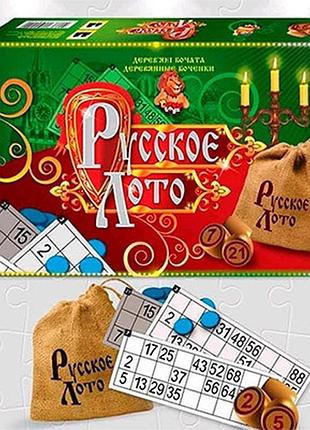 Лото велике "російське лото" бочата зелені dtg39-gr danko toys