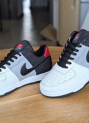 Nike force 1 натуральная кожа мужские кроссовки кеды прошиты прочные мужская весенняя обувь 44