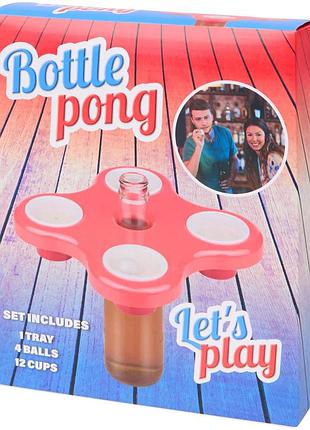 Алко-игра beer pong (пивной понг), набор для вечеринок 12 пластиковых стакана + 4 мяча