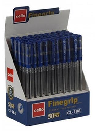 Ручка масляная синяя cello finegrip cl 388 blue 388-50 3-530