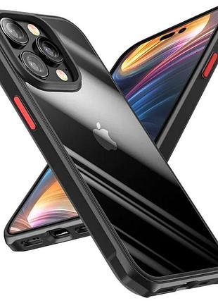 Протиударний бампер чохол primolux refraction case для смартфона apple iphone 14 pro - black