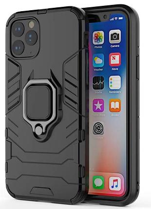 Чохол бампер primolux ring armor для apple iphone 11 pro max - black