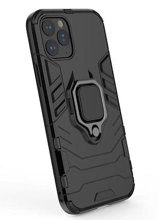 Чехол бампер primolux ring armor для apple iphone 11 pro max - black 2