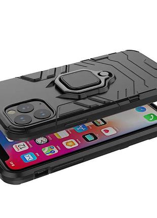 Чехол бампер primolux ring armor для apple iphone 11 pro max - black 3