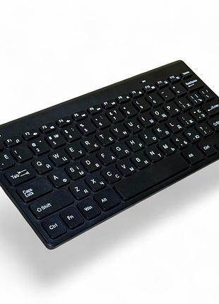 Бездротова клавіатура hoco gm70 мембранна, ukr / en / ru, 2.4g, usb-приймач, 78 клавіш, 2×aaa - black