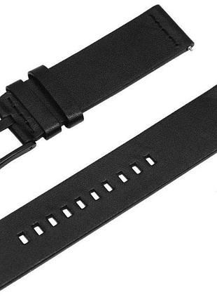 Кожаный ремешок primo classic для часов amazfit active max / amazfit balance 2 - black 3