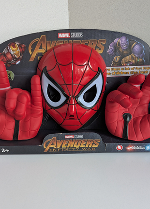 Набір людина-павук маска з підсвіткою та рукавички marvel spider-man
