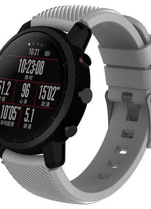 Силиконовый ремешок primo для часов xiaomi huami amazfit sportwatch 2 / amazfit stratos - grey