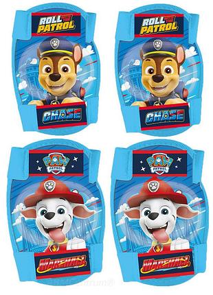 Набір наколінники та налокітники дитячі спортивні захисні nickelodeon paw patrol щенячий патруль, сині