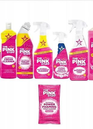 Набір для прибирання the pink stuff big cleaning kit 8 в 1 – повний набір засобів для дому (спреї, піна, гель, очищувачі)