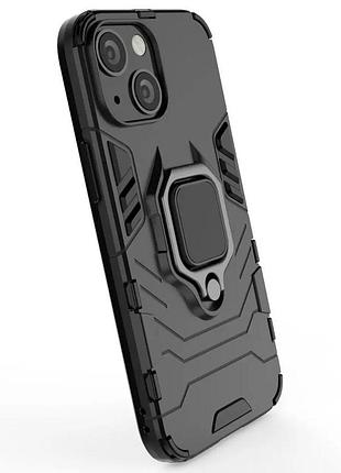 Чехол бампер primolux ring armor для apple iphone 13 mini - black 2