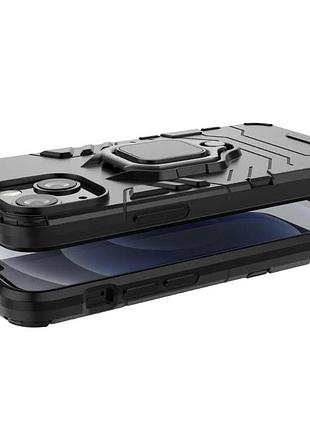 Чехол бампер primolux ring armor для apple iphone 13 mini - black 3