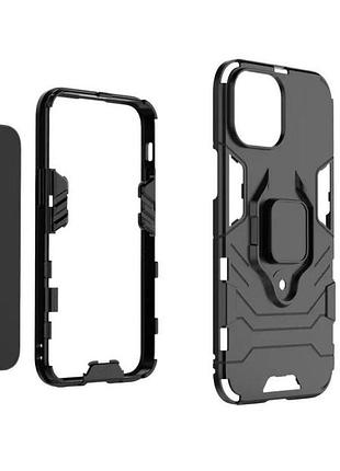 Чехол бампер primolux ring armor для apple iphone 13 mini - black 6