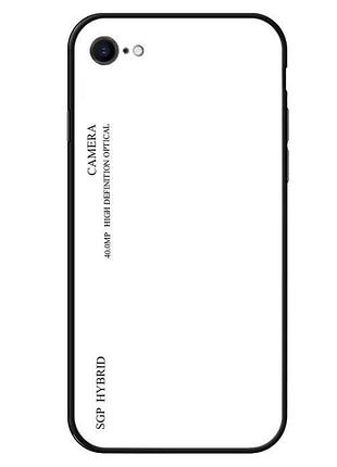 Чехол бампер primo gradient glass для apple iphone 7 / iphone 8 / se 2020 / se 2022 - white 2