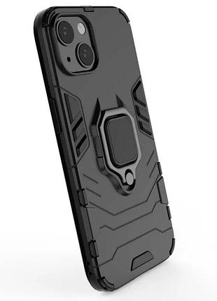 Чехол бампер primolux ring armor для apple iphone 15 plus - black 2