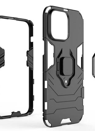 Чехол бампер primolux ring armor для apple iphone 15 plus - black 8