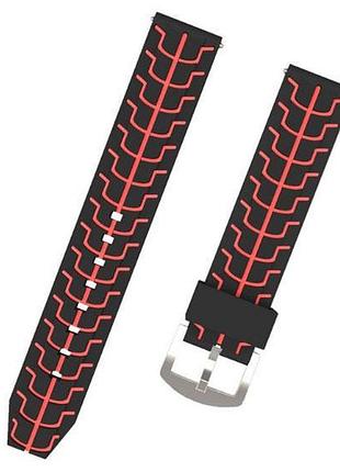 Силиконовый ремешок primo splint для часов asus zenwatch 2 (wi501q) - black-red