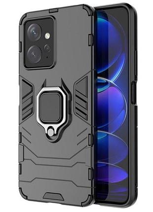 Чехол бампер primolux ring armor для xiaomi redmi note 12 4g - black