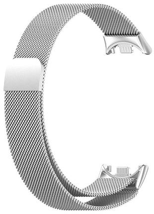 Ремешок металлический mijobs миланское плетение для фитнес-браслета xiaomi smart band 10 - silver