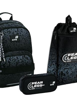 Шкільний набір kite рюкзак пенал сумка для взуття k26 585m 3 fearless 74767