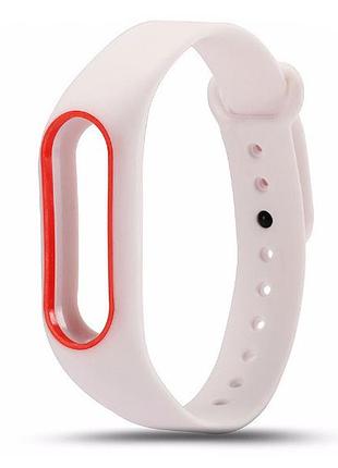 Силиконовый ремешок primo для фитнес-браслета xiaomi mi band 2 - white-red