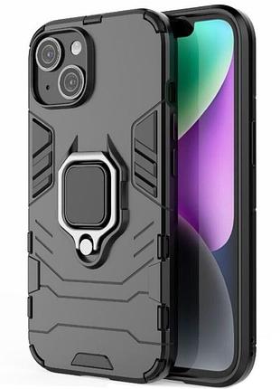 Чохол бампер primolux ring armor для apple iphone 15 - black