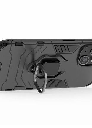 Чехол бампер primolux ring armor для apple iphone 15 - black 5