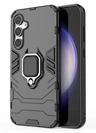 Чохол бампер primolux ring armor для телефона samsung galaxy s23 fe (sm-s711) - black