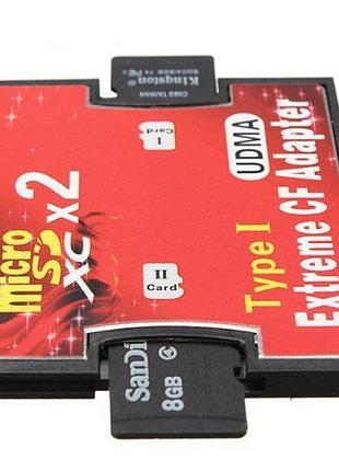 Адаптер переходник primo tsr060 microsd на compact flash cf type i