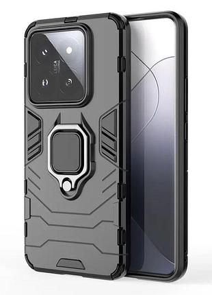 Чохол бампер primolux ring armor для xiaomi 14 - black