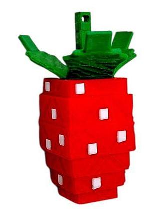 3d брелоки roblox elder strawberry / старая клубника gag keychain, 3d печать