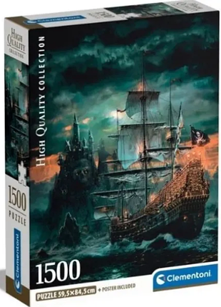 Пазл clementoni пиратский корабль 1500 эл