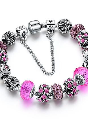 Женский браслет на руку primolux sharm c шармами - pink