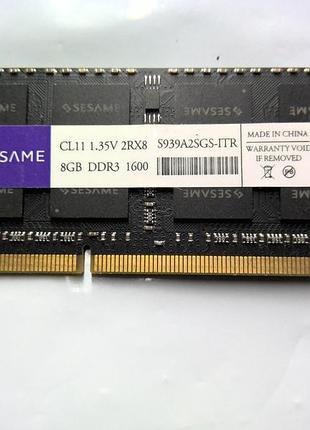 Sesame 8gb ddr3 1600mhz cl11 1.35v 2rx8 оперативна пам'ять 8 гб ддр3 1600 мгц для ноутбука