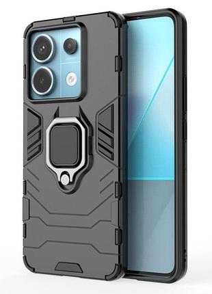Чохол бампер primolux ring armor для xiaomi redmi note 13 pro 5g / poco x6 5g - black