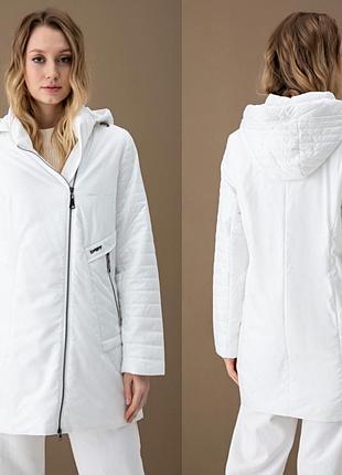 Куртка жіноча р.46,50 демісезонна біла утеплена куртка deify