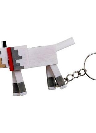3d брелоки minecraft / майнкрафт wolf / волк keychain, 3d друк