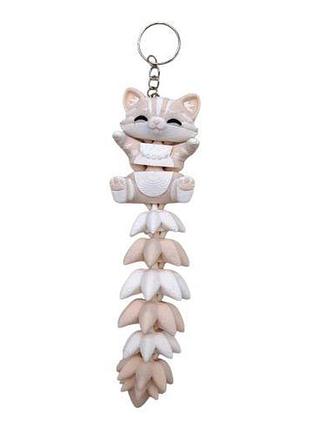 3d брелоки flexi cat long tail/ кот хвостик keychain, 3d печать