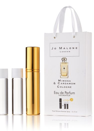 Парфуми набір 3/15 мл jo malone mimosa cardamon (джо малон мімоза та кардамон) 45 мл